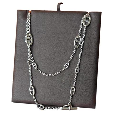 Hermes 925 Silver Farandole 160 Long Necklace .